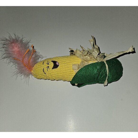SmartyKat Plush Cat Pet Toy Corn Vegetable Crinkle 14" long - Picture 6 of 10